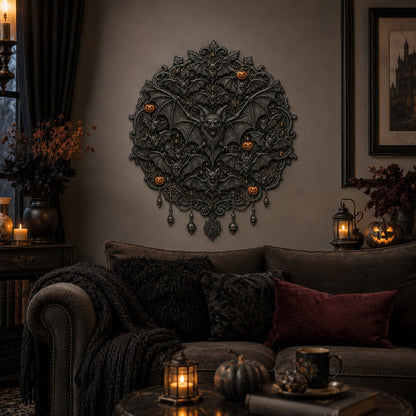 🦇 Gothic Halloween Wall Art Collection | Metal Skull, Ghost & Bat Decor with 3D Visual Effect for Haunted Wall Displays 🎃