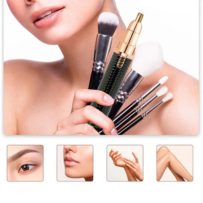 Portable Electric Eyebrow & Facial Trimmer – 3 Interchangeable Heads