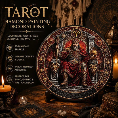 🔥 LAST DAY 49% OFF – 🔮 Premium 5D Diamond 12 Major Arcana Tarot Art Kit | Luxury Flocked Canvas with Scratch-Resistant Non-Fading Diamond Beads DIY Handmade Spiritual Decor 🌙💎✨