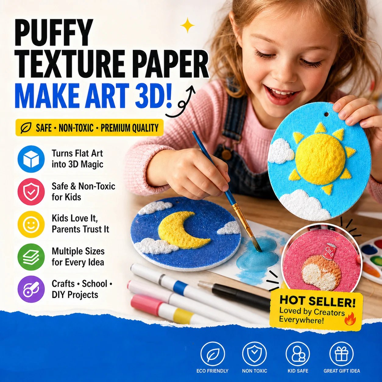 🎄Special Surprise Offer 🎁Buy 3 Get 2 Free!🔮Master the magic of painting!👩‍🎨Foam Texture Painting Paper🎁