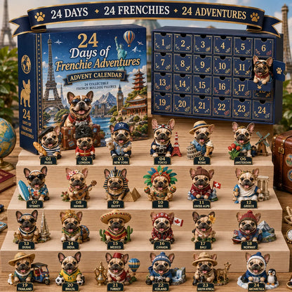 ⏳ Last Day 49% OFF – 🐶 24-Day French Bulldog Christmas Advent Calendar | 24 Unique Collectible Frenchie Characters with Different Outfits, Personalities & Daily Holiday Surprises 🎄✨