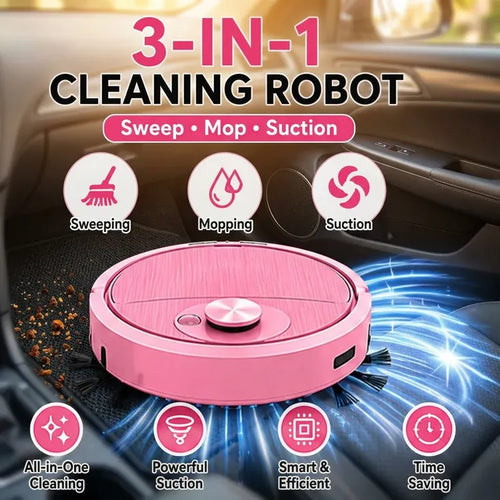 🤖 3-in-1 Mini Robot Vacuum for Car Mats
