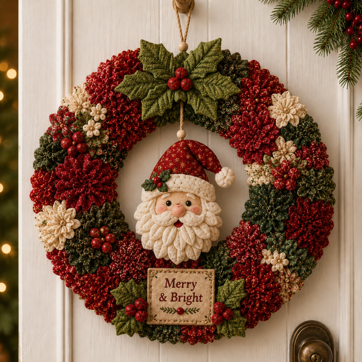 🔥49% Off Last Day🎄 3D Fabric Poke Wreath DIY Kit