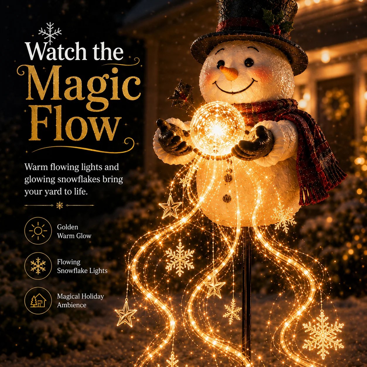 🎅Christmas Early Discount 🔥Buy 2 Get 20% OFF🔥 Snowman Magic Fountain Garden Light