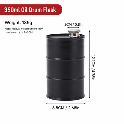 🛢️Novelty Oil‑Drum Shaped Flask | Leak‑Resistant Beverage Vessel for Auto‑Lovers & Man Cave Decor