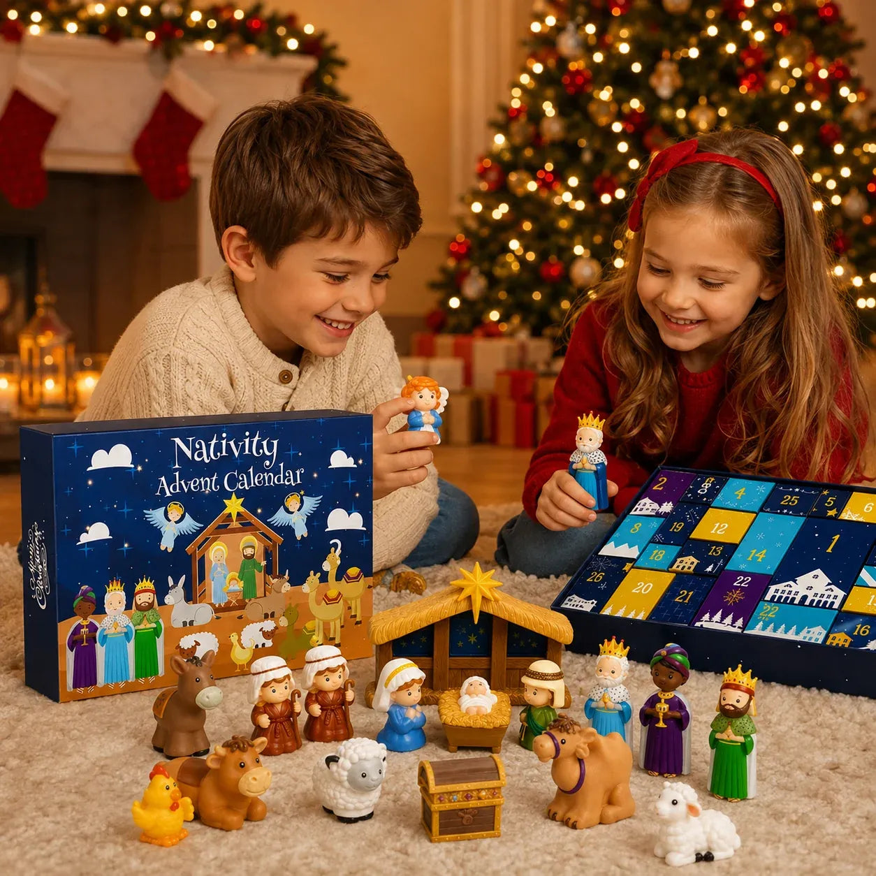 2026 Nativity Advent Calendar – 25-Piece Christmas Story Set for Kids