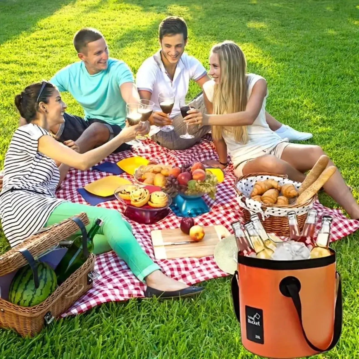 📢📢40% OFF !! ⏰Portable Folding Bucket for Outdoor Camping and Fishing