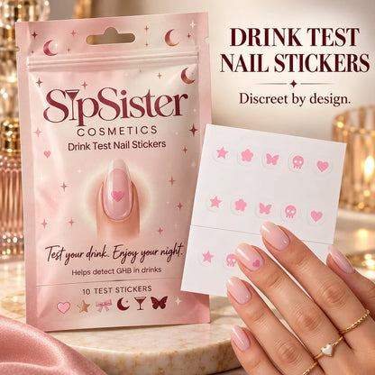 💅 Drink Test Nail Stickers – Discreet Drink Detection Stickers for Nights Out & Parties