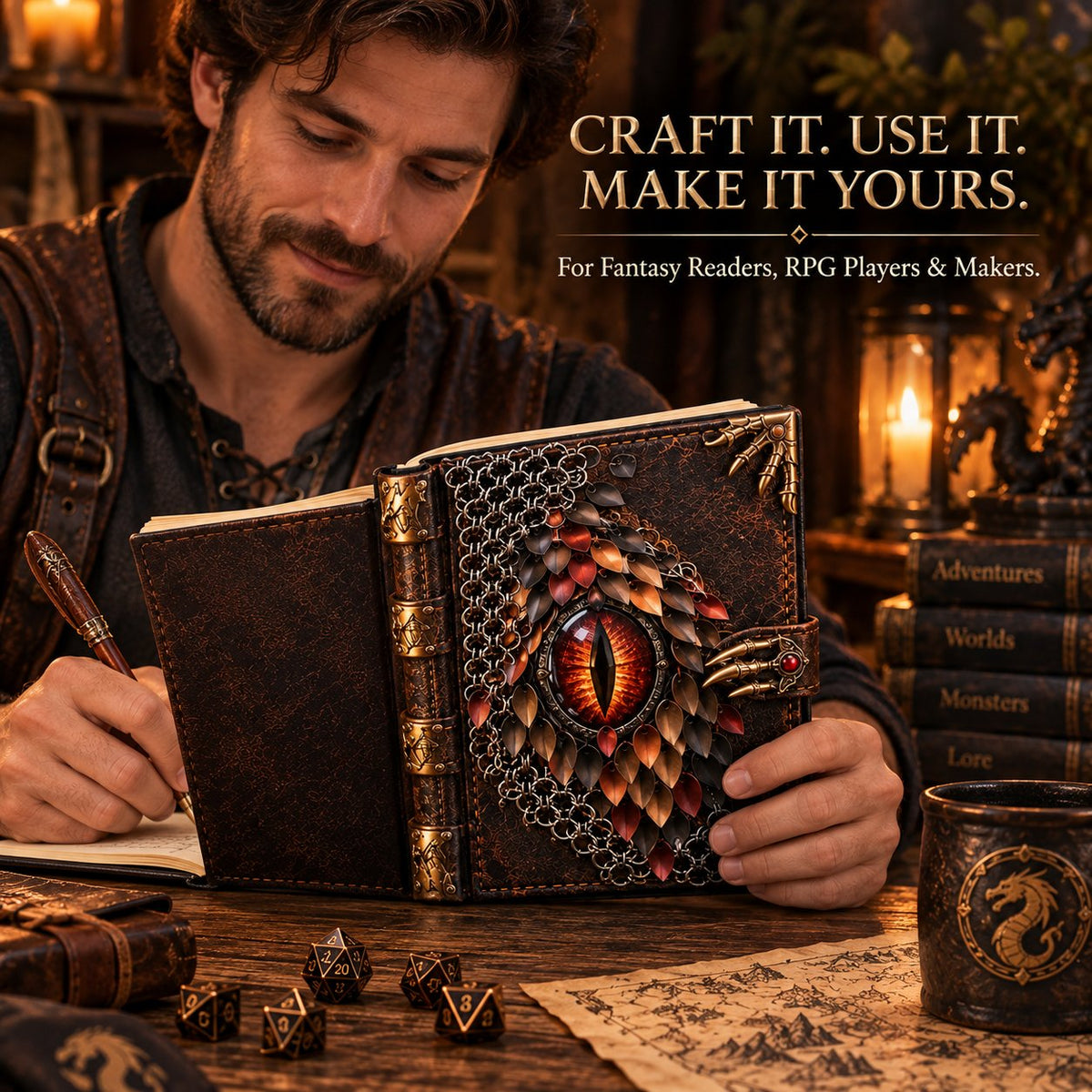🐉 Dragon Eye Grimoire Cover DIY Kit