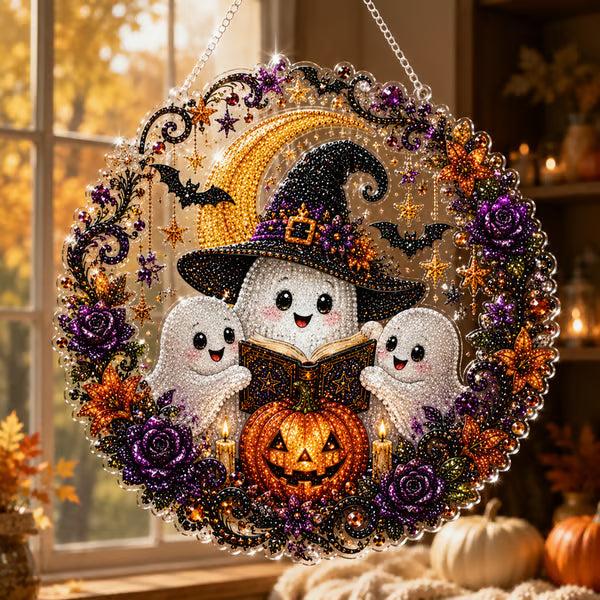 🧙‍♀️🎃Halloween Witch Friendship Diamond Art Window Suncatcher