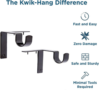No-Drill Curtain Rod Brackets