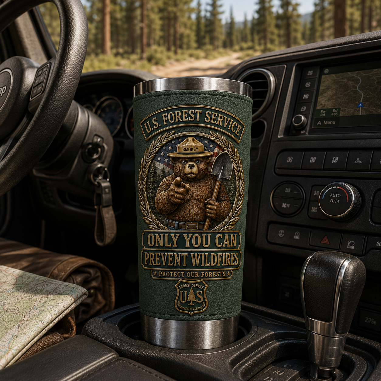 🇺🇸 Last Day Promo: 49% OFF 🐻 USFS Bear “Only You Can Prevent Wildfires” Tribute Travel Tumbler 🌲