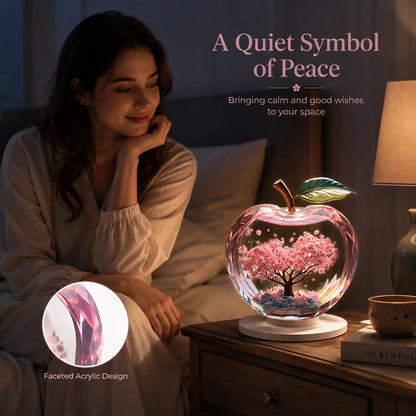 Preserved Cherry Blossom Apple Ornament Eternal Spring Floral Decor For Home Desktop Display