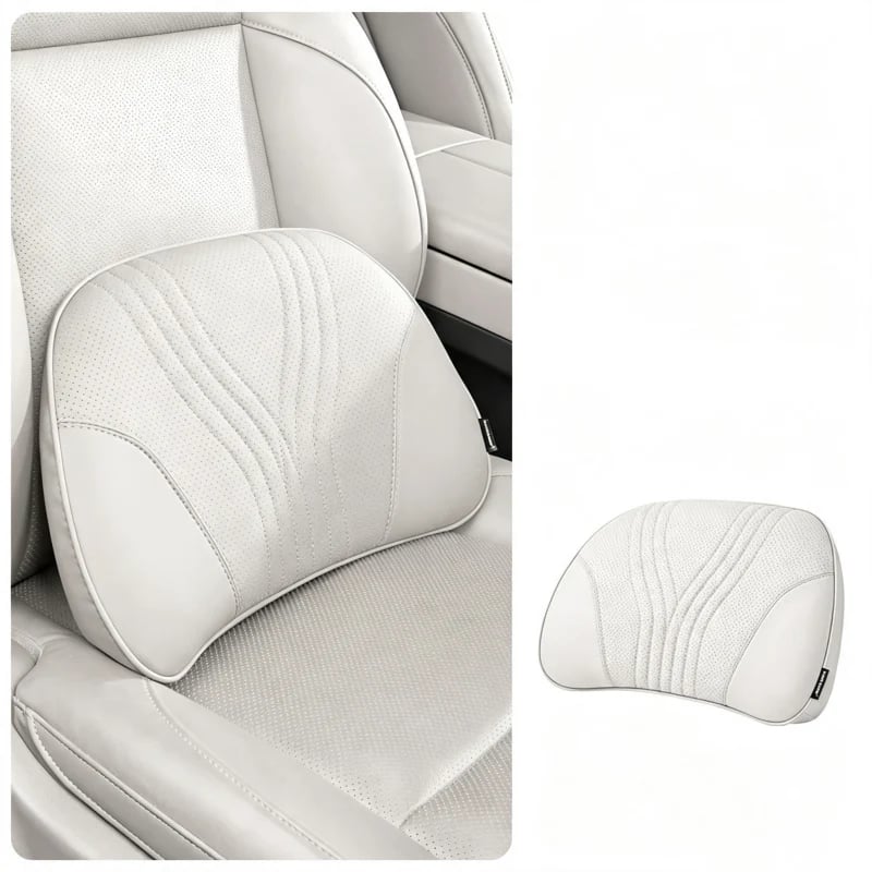 🚗💤Reduce fatigue while driving! Universal memory foam neck pillow for car – ergonomic headrest for long road trips.