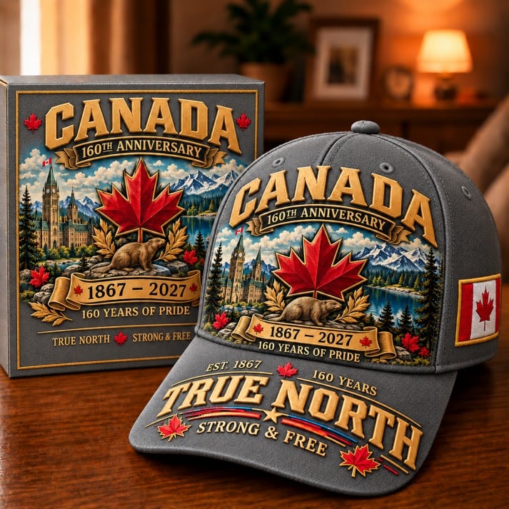 💝49% OFF - 🍁 Canada 160th Anniversary 1867–2027 – Premium Heritage Cap | Cotton-Poly Blend • Detailed Embroidery • Adjustable Fit 🇦🇺