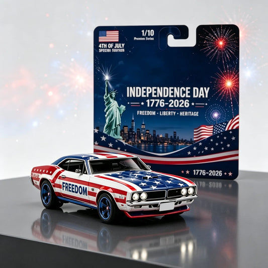 American Independence Day Patriotic Premium Muscle Car