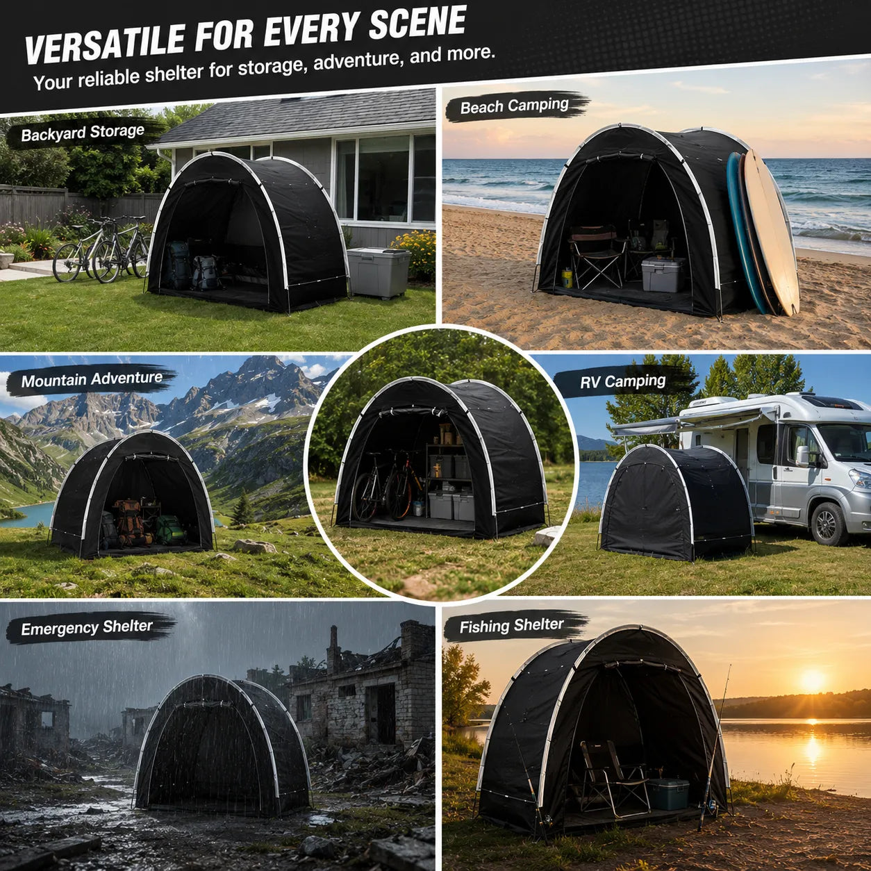 🚲 Outdoor Bike Storage Tent | 3000mm Heavy Waterproof Windproof Shelter 🌧️ For Bicycles, Motorcycles & Garden Outdoor Gear Storage
