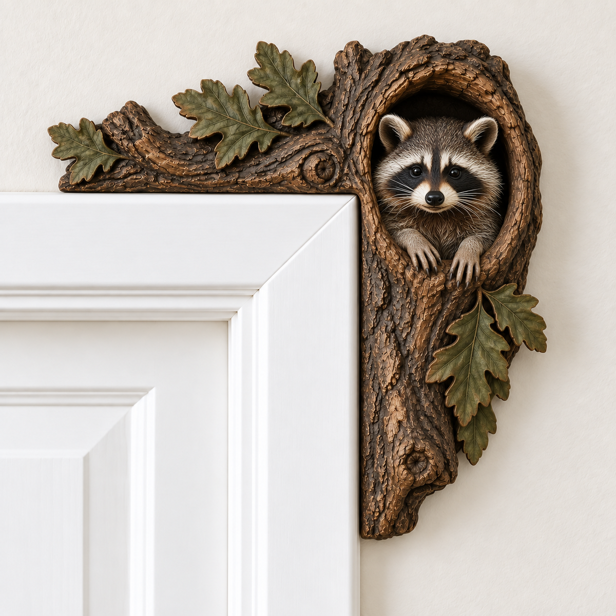 Raccoon Tree Hollow Door Topper