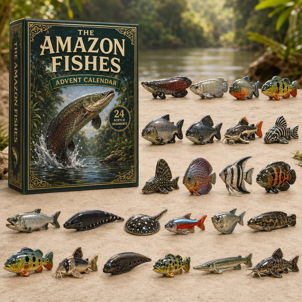⭐CHRISTMAS KICKOFF 40% OFF - Amazon Fished Advent Calendar 2026 - 24-Day Festive Countdown - Gift For Fish Lovers