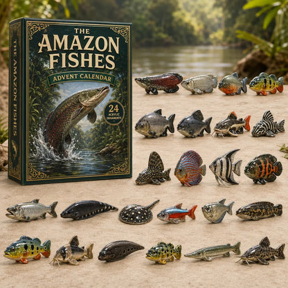 ⭐CHRISTMAS KICKOFF 40% OFF - Amazon Fished Advent Calendar 2026 - 24-Day Festive Countdown - Gift For Fish Lovers