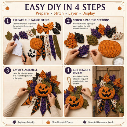 ⏳ Last Day 49% OFF – 🎃 Beginner-Friendly Oversized Halloween Character Quilted Door Hanger Sewing Kit | Complete Kit with All Tools & Step-by-Step Guide Included 💕
