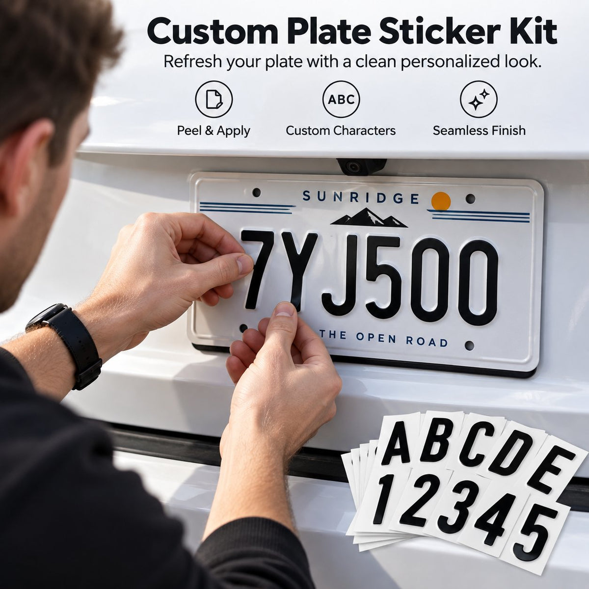 License plate protective film