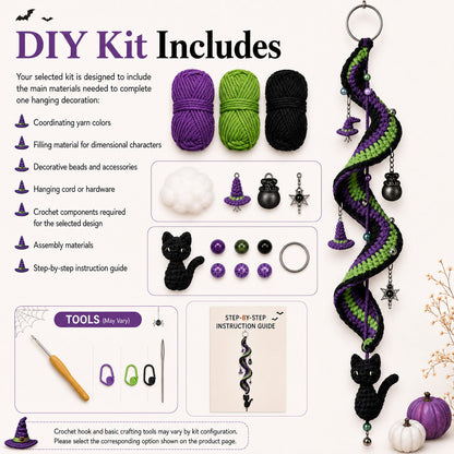 🔥Last Day 50% OFF - 🎃 Enchanted Halloween Crochet Spiral DIY Kit - Buy 2 Get Free Shipping