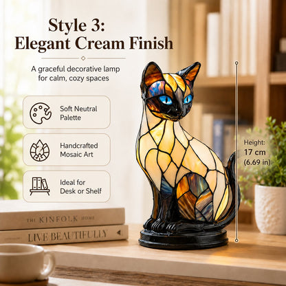 🐾 A Stained-Glass Cat Lamp That Makes Any Room Feel Magical ✨