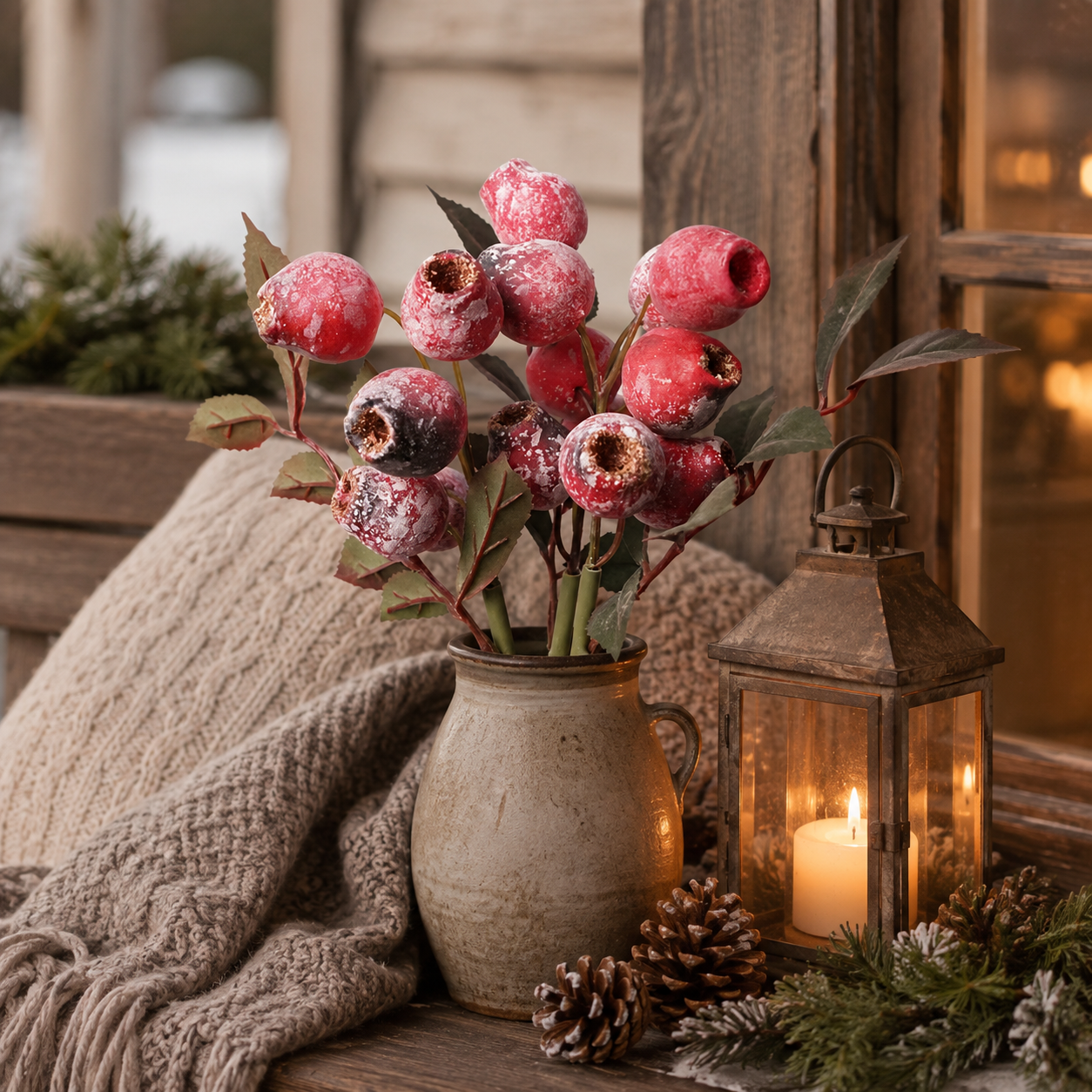 3 Pack Vintage Faux Seed Pod Bouquet – Rustic Seasonal Farmhouse Floral Stems