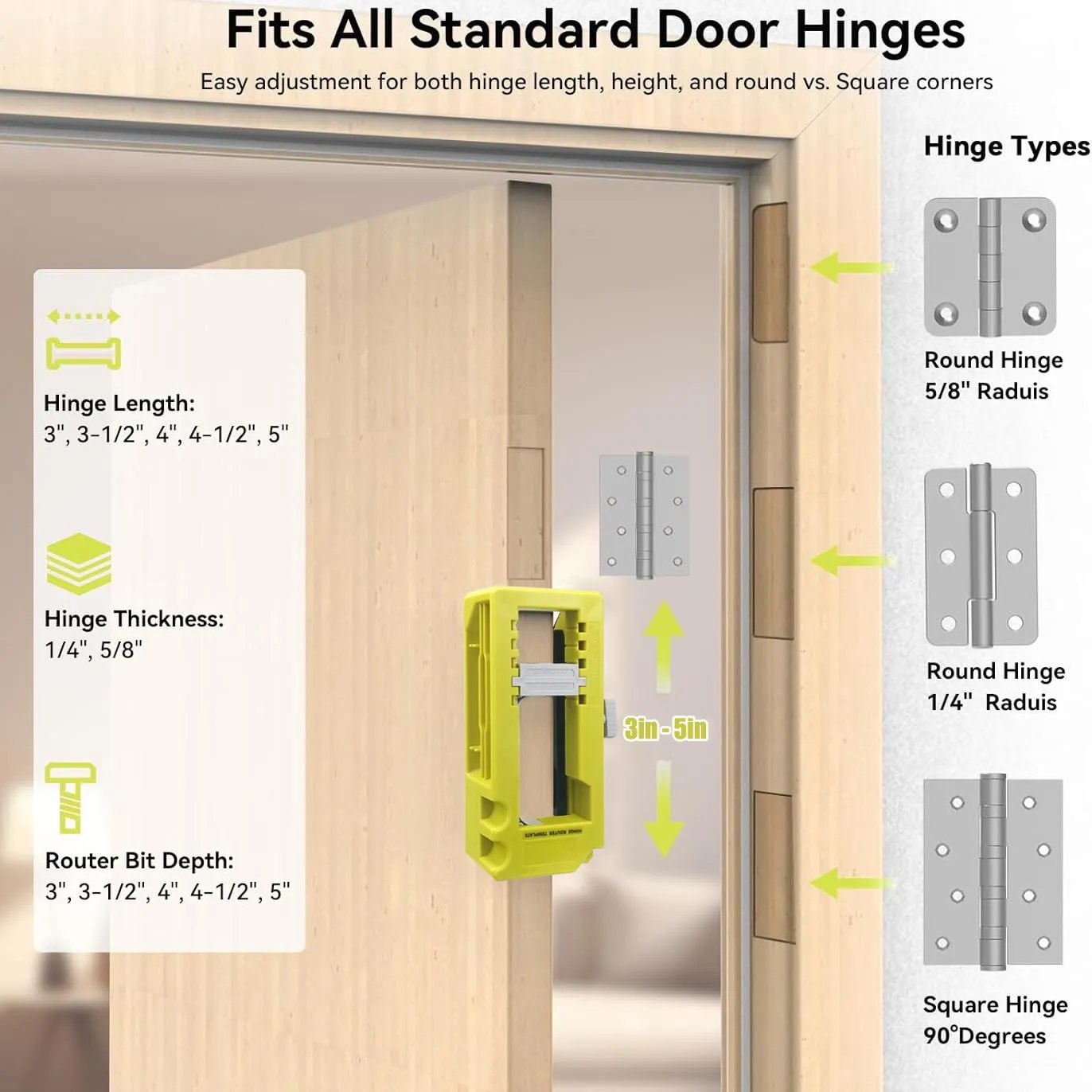 🎉Door Hinge Router Template