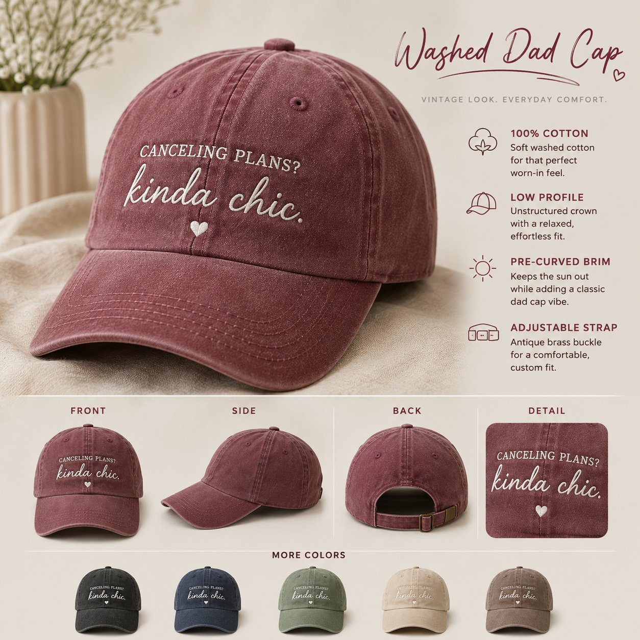🧢"CANCELING PLANS?KINDA CHIC" Hat