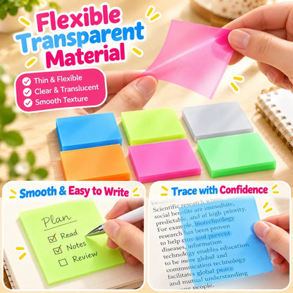 ✨ Transparent Sticky Notes – See Through, Trace with Ease