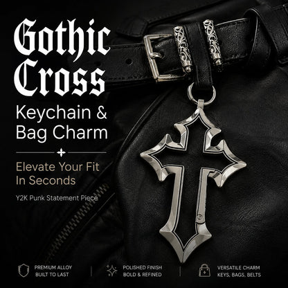 🔥Gothic Cross Keychain & Bag Charm