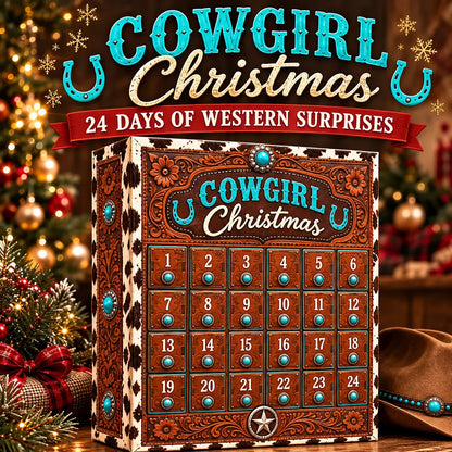 ⏳ Last Day 49% OFF – 🤠 Cowgirl Christmas Advent Calendar | 24 Days of Western-Inspired Surprises 🎄