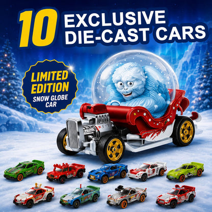 🚗 2026 Holiday Racing Car Advent Calendar – 34-Piece Christmas Countdown
