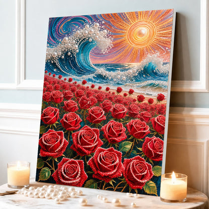 ✨ LAST DAY 49% OFF – Premium Pearl Self-Adhesive Canvas Art Kit | Pre-Printed Oil Canvas with Acrylic Pearl Pieces DIY Elegant 40×50cm Wall Decor 🖼️💎