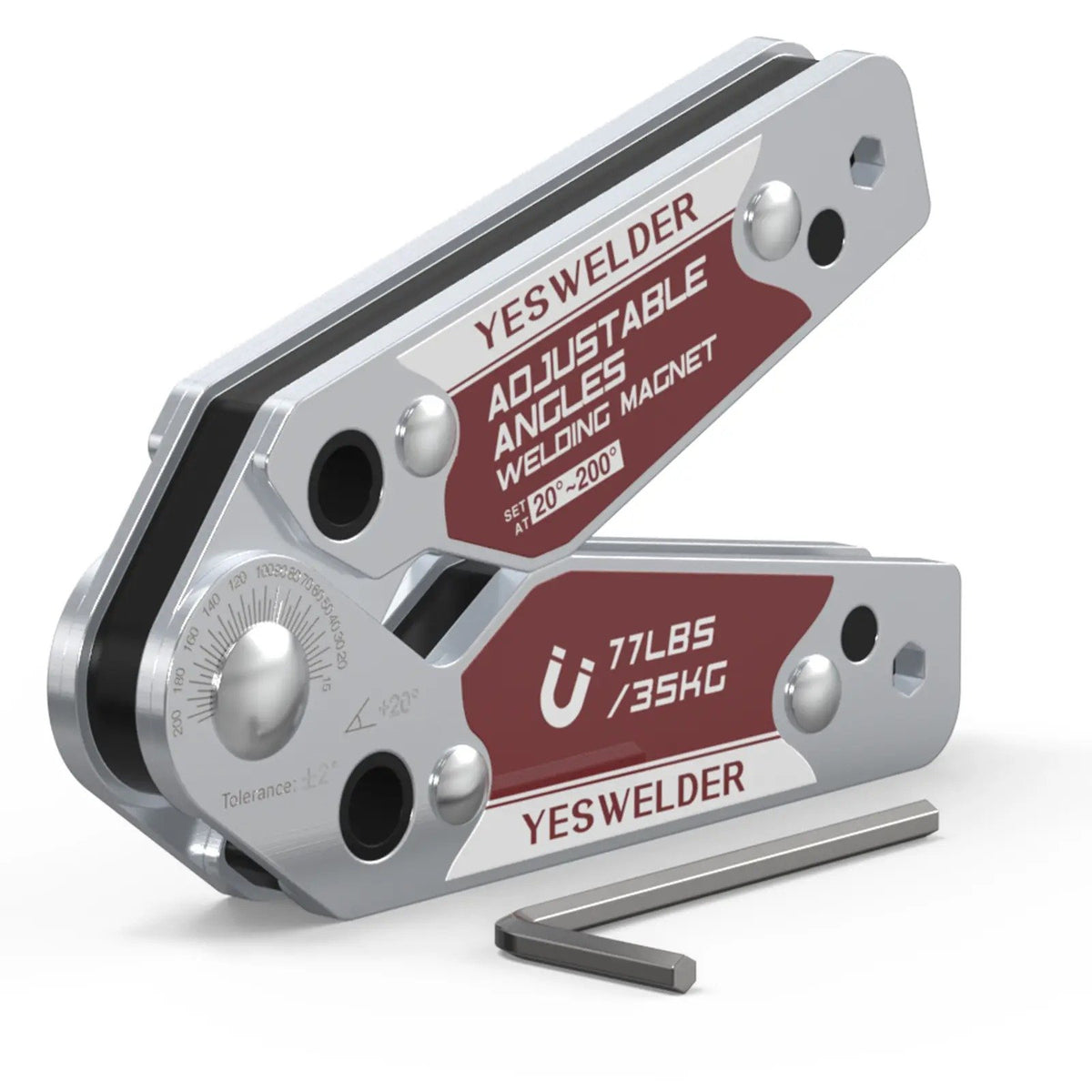 🧲 Adjustable-Angle Welding Magnet – 48 or 77 lb