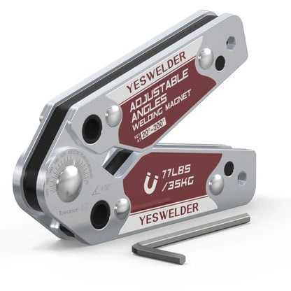 🧲 Adjustable-Angle Welding Magnet – 48 or 77 lb