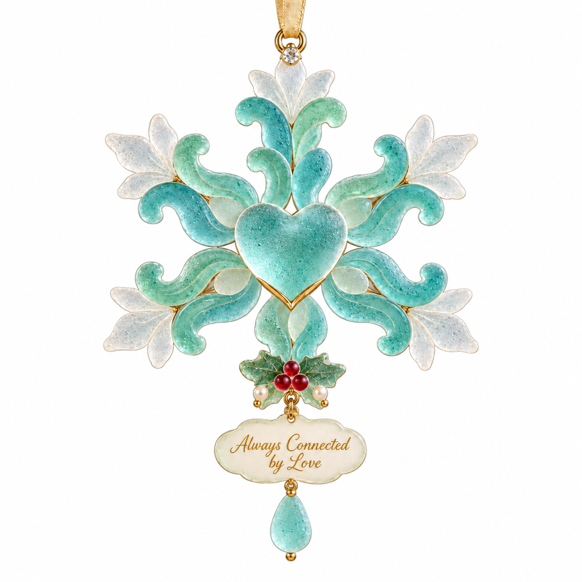 Coastal-style snowflake Christmas ornament