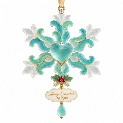 Coastal-style snowflake Christmas ornament