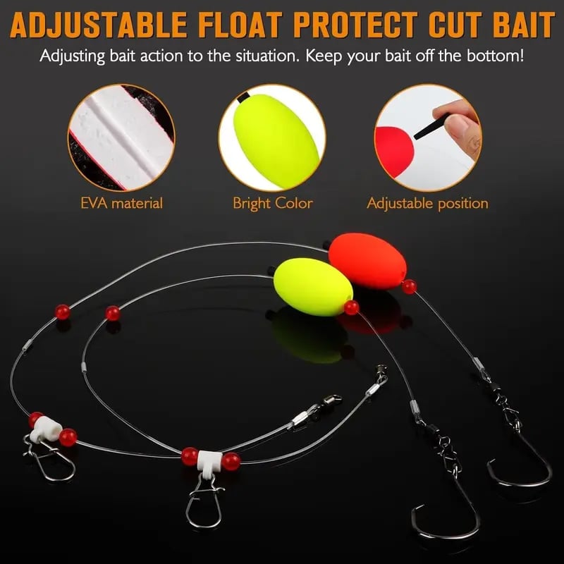 ⭐🎣 Pre‑Tied Saltwater Fish Finder Surf Fishing Rigs (6 Pack)