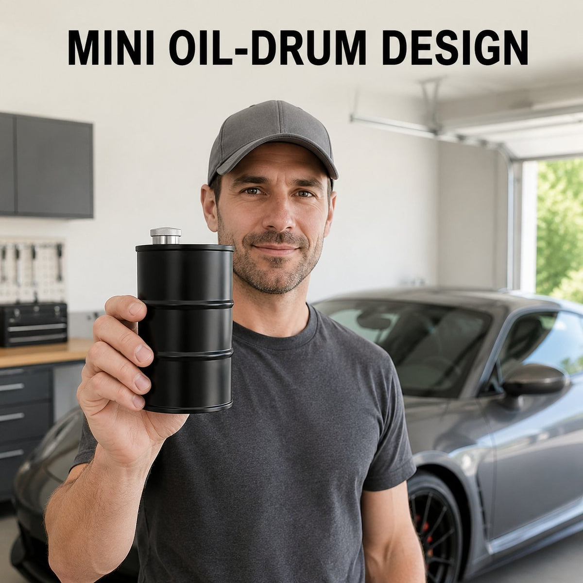 🛢️Novelty Oil‑Drum Shaped Flask | Leak‑Resistant Beverage Vessel for Auto‑Lovers & Man Cave Decor