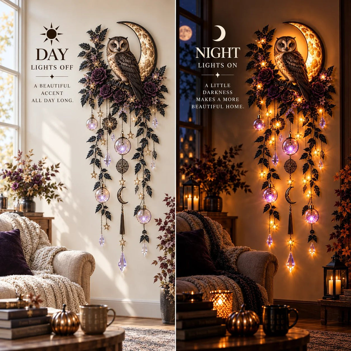 Enchanted Moon Animal Wall Light