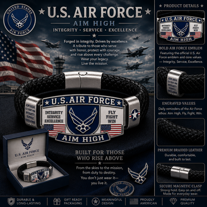 ✈️Last Day Promo: 49% OFF 🎖️U.S. Air Force Aim High Tribute Bracelet