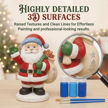 ⏳ Last Day 49% OFF – 🎨 Beginner-Friendly Christmas Paint-Your-Own Figurine Kit Collection | Complete Kit with Unpainted Figurine, Paints, Brushes & Mixing Palette Included 💕