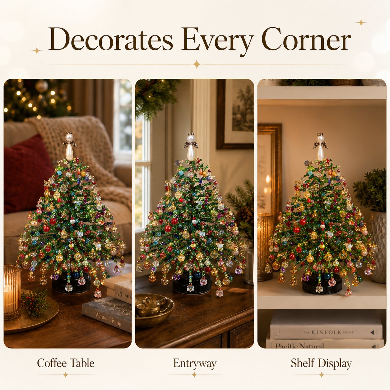 🎄✨ DIY Beaded Christmas Tree Kit – 🎅Create Your Own Sparkling Holiday Decoration
