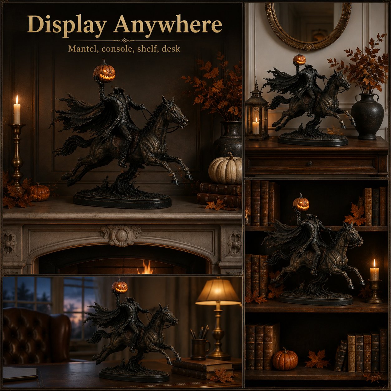 ⏰Limited Stock 60% OFF🎃🏇Midnight Chase Headless Horseman Statue