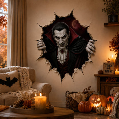 ⏳ Last Day 49% OFF – 🧙‍♀️ Halloween Witch Break-In 3D Wall Decal | Realistic Cracked-Wall Illusion with Reaching Hands, Dramatic Witch Artwork & Easy Peel-and-Stick Design 🎃✨