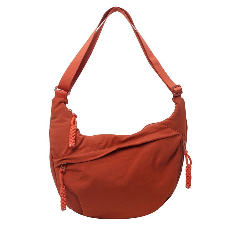 🏆5k sold this week!🔥Designer Direct Sales👜Women's Fashion Plain Color Nylon Crossbody Hobo Bag
