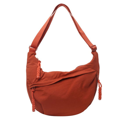 🏆5k sold this week!🔥Designer Direct Sales👜Women's Fashion Plain Color Nylon Crossbody Hobo Bag